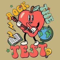 Rock The Test Apple Teacher Appreciation Teacher Graduation Cooling Performance Crew T-Shirt