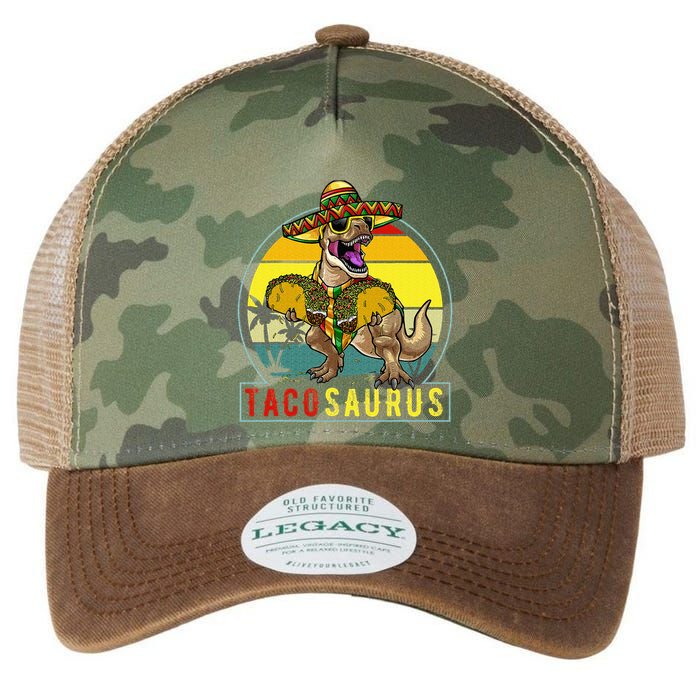 Retro Tacosaurus Taco Dinosaur T Rex Funny Cinco De Mayo Legacy Tie Dye Trucker Hat