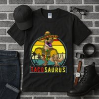 Retro Tacosaurus Taco Dinosaur T Rex Funny Cinco De Mayo Tall T-Shirt