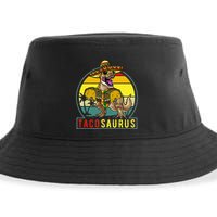 Retro Tacosaurus Taco Dinosaur T Rex Funny Cinco De Mayo Sustainable Bucket Hat