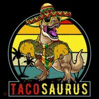 Retro Tacosaurus Taco Dinosaur T Rex Funny Cinco De Mayo Drawstring Bag