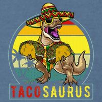 Retro Tacosaurus Taco Dinosaur T Rex Funny Cinco De Mayo Garment-Dyed Sweatshirt