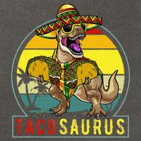 Retro Tacosaurus Taco Dinosaur T Rex Funny Cinco De Mayo Cotton Canvas Backpack