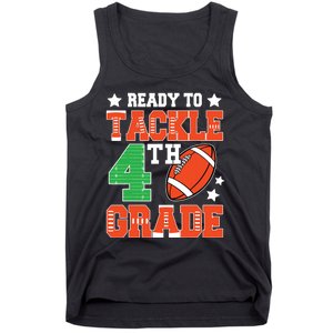 Ready To Tackle Fourth Grade Back To School Football Tank Top