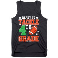 Ready To Tackle Fourth Grade Back To School Football Tank Top