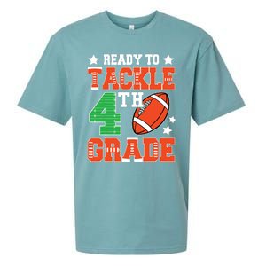 Ready To Tackle Fourth Grade Back To School Football Sueded Cloud Jersey T-Shirt