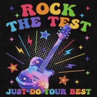 Rock The Test Testing Day Teacher Student Just Do Your Best Ladies PosiCharge Tri-Blend Wicking Tank