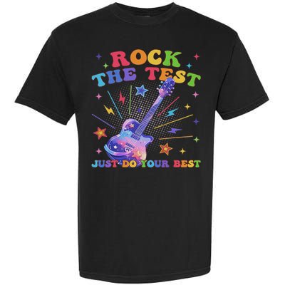 Rock The Test Testing Day Teacher Student Just Do Your Best Garment-Dyed Heavyweight T-Shirt