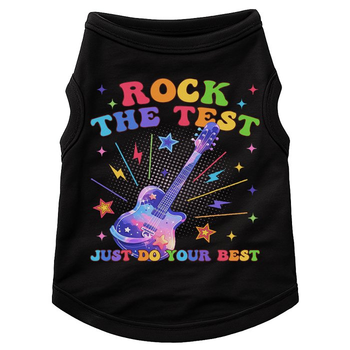 Rock The Test Testing Day Teacher Student Just Do Your Best Doggie Tank