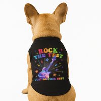 Rock The Test Testing Day Teacher Student Just Do Your Best Doggie Tank