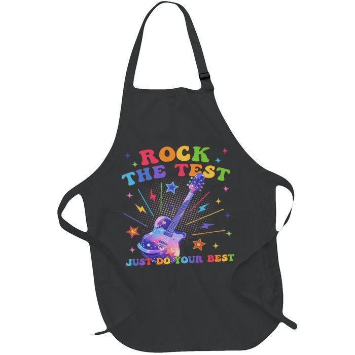 Rock The Test Testing Day Teacher Student Just Do Your Best Apron