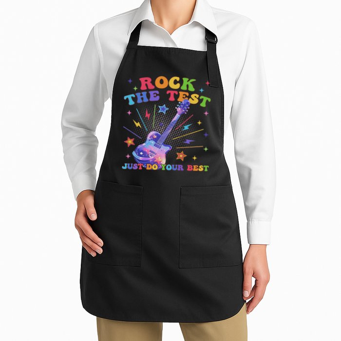 Rock The Test Testing Day Teacher Student Just Do Your Best Apron