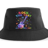 Rock The Test Testing Day Teacher Student Just Do Your Best Sustainable Bucket Hat