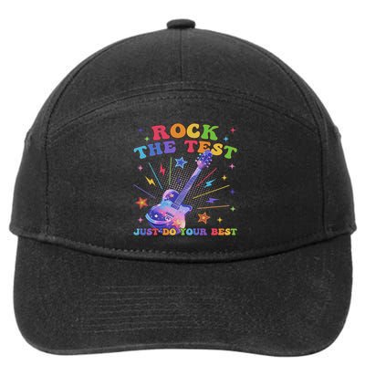 Rock The Test Testing Day Teacher Student Just Do Your Best 7-Panel Snapback Hat