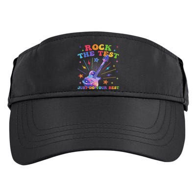 Rock The Test Testing Day Teacher Student Just Do Your Best Adult Drive Performance Visor