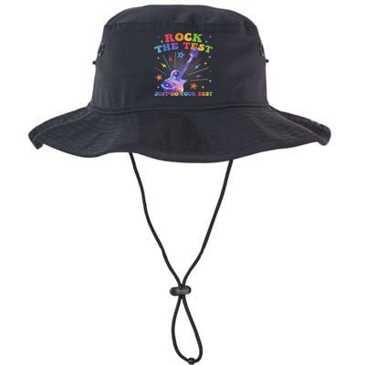 Rock The Test Testing Day Teacher Student Just Do Your Best Bucket Hat