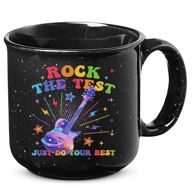 Rock The Test Testing Day Teacher Student Just Do Your Best 15oz Campfire Ceramic Mug