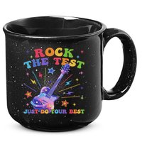 Rock The Test Testing Day Teacher Student Just Do Your Best 15oz Campfire Ceramic Mug