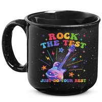 Rock The Test Testing Day Teacher Student Just Do Your Best 15oz Campfire Ceramic Mug