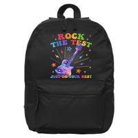 Rock The Test Testing Day Teacher Student Just Do Your Best 16 in Basic Backpack