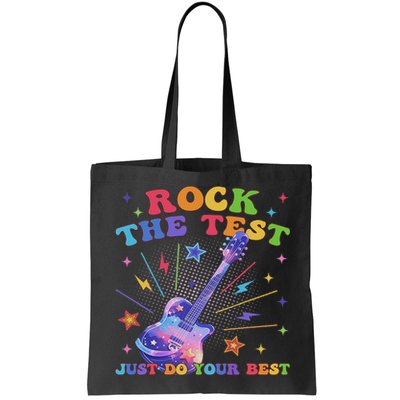 Rock The Test Testing Day Teacher Student Just Do Your Best Bag