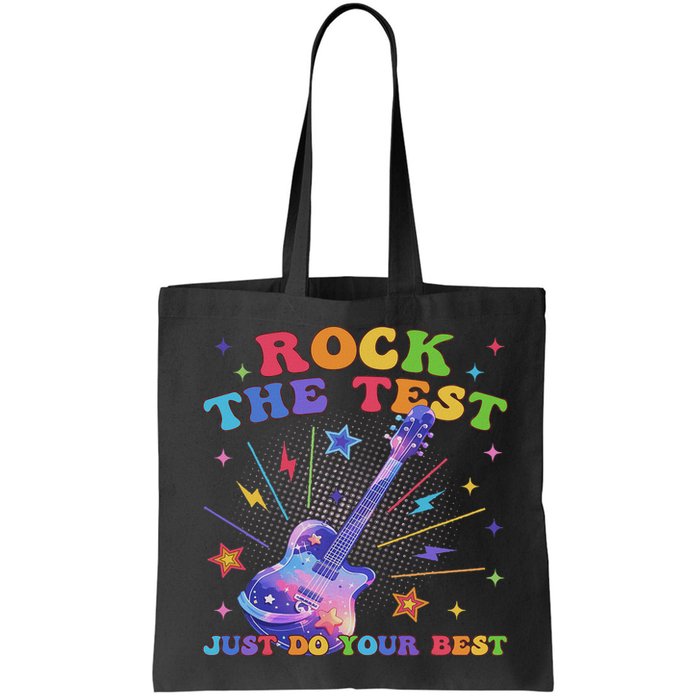Rock The Test Testing Day Teacher Student Just Do Your Best Bag