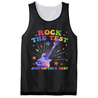 Rock The Test Testing Day Teacher Student Just Do Your Best Mesh Reversible Basketball Jersey Tank