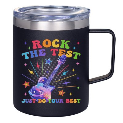 Rock The Test Testing Day Teacher Student Just Do Your Best 12oz Stainless Steel Coffee Mug