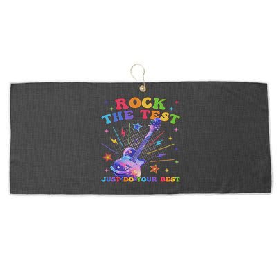 Rock The Test Testing Day Teacher Student Just Do Your Best Large Microfiber Waffle Golf Towel