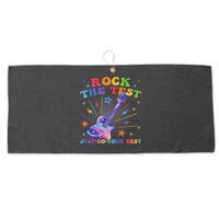 Rock The Test Testing Day Teacher Student Just Do Your Best Large Microfiber Waffle Golf Towel