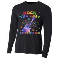 Rock The Test Testing Day Teacher Student Just Do Your Best Cooling Performance Long Sleeve Crew