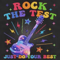 Rock The Test Testing Day Teacher Student Just Do Your Best 25L Jumbo Tote