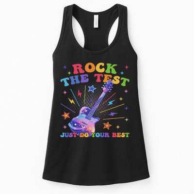 Rock The Test Testing Day Teacher Student Just Do Your Best Womens Tank Top