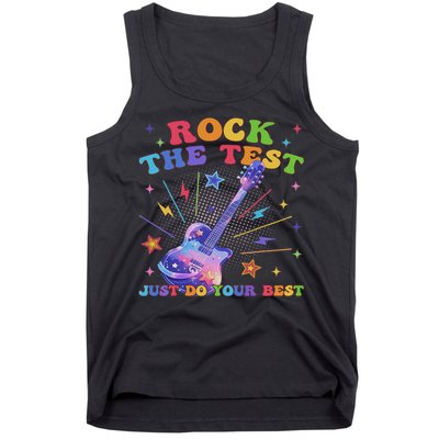 Rock The Test Testing Day Teacher Student Just Do Your Best Tank Top