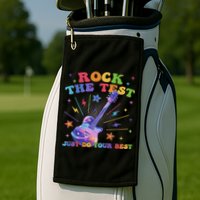 Rock The Test Testing Day Teacher Student Just Do Your Best Golf Towel