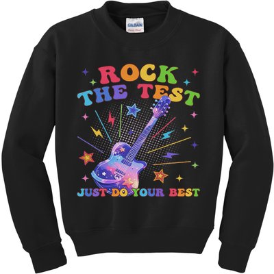 Rock The Test Testing Day Teacher Student Just Do Your Best Kids Sweatshirt
