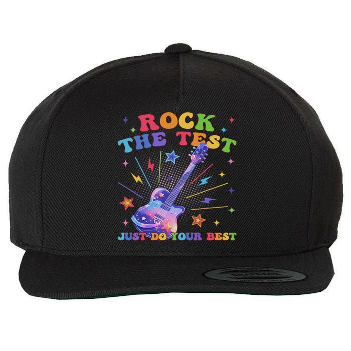 Rock The Test Testing Day Teacher Student Just Do Your Best Wool Snapback Cap