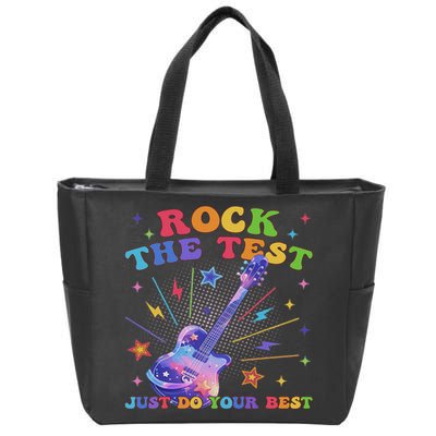 Rock The Test Testing Day Teacher Student Just Do Your Best Zip Tote Bag