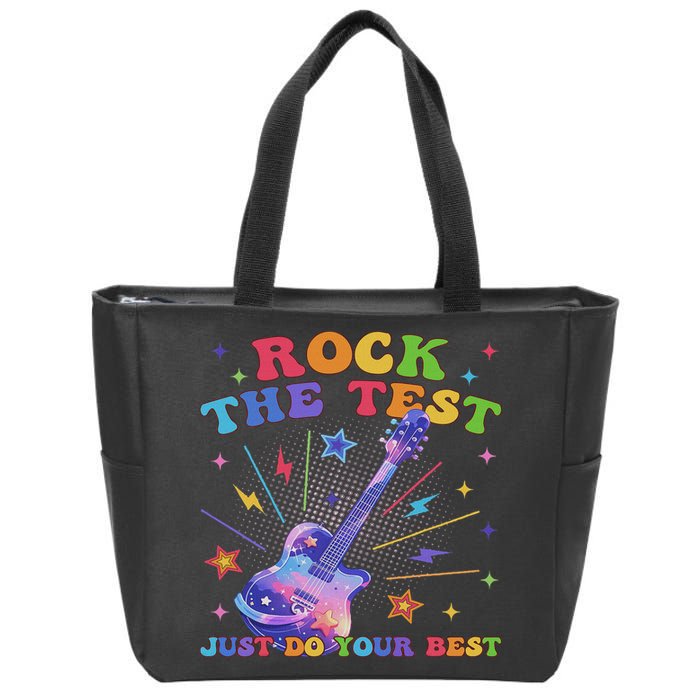 Rock The Test Testing Day Teacher Student Just Do Your Best Zip Tote Bag
