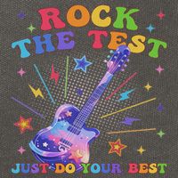 Rock The Test Testing Day Teacher Student Just Do Your Best Cotton Canvas Backpack
