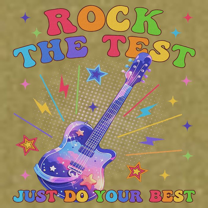 Rock The Test Testing Day Teacher Student Just Do Your Best Garment-Dyed Women's Muscle Tee