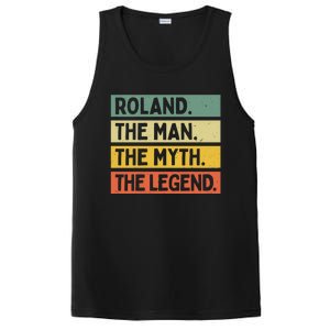 Roland The The Myth The Legend Funny Personalized Quote Gift PosiCharge Competitor Tank