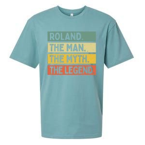 Roland The The Myth The Legend Funny Personalized Quote Gift Sueded Cloud Jersey T-Shirt