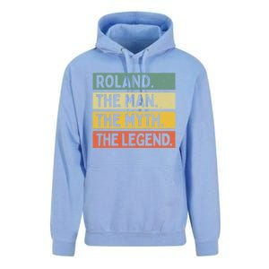 Roland The The Myth The Legend Funny Personalized Quote Gift Unisex Surf Hoodie