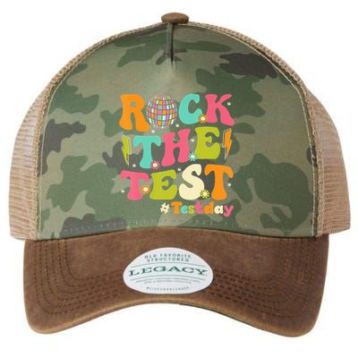 Rock The Test Testing Day Retro Motivational Legacy Tie Dye Trucker Hat