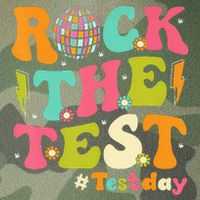 Rock The Test Testing Day Retro Motivational Legacy Tie Dye Trucker Hat