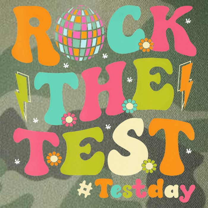 Rock The Test Testing Day Retro Motivational Legacy Tie Dye Trucker Hat