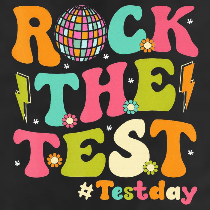 Rock The Test Testing Day Retro Motivational Cool Comfort Performance Bucket Hat