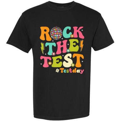 Rock The Test Testing Day Retro Motivational Garment-Dyed Heavyweight T-Shirt