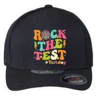 Rock The Test Testing Day Retro Motivational Flexfit Unipanel Trucker Cap